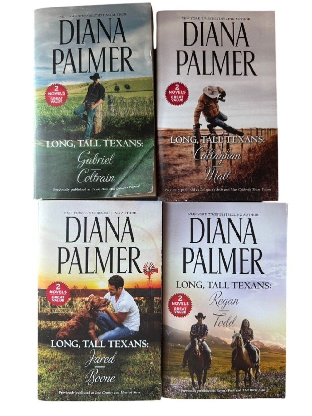 Diana Palmer Long Tall Texans Romance Set Of 4 Paperback Books